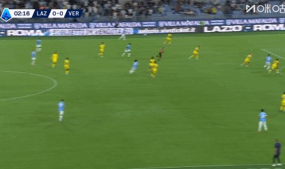 半场：拉齐奥3-0维罗纳，卡斯特利亚诺斯2传1射，扎卡尼破门